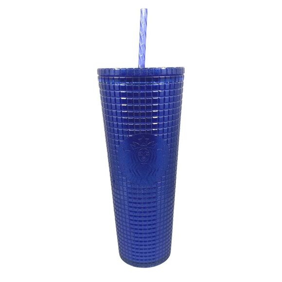Starbucks Blueberry Pearl Glitter Grid Tumbler - 24 oz - Picture 1 of 4